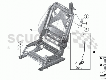 Photo of Seat backrest frame right 52 10…