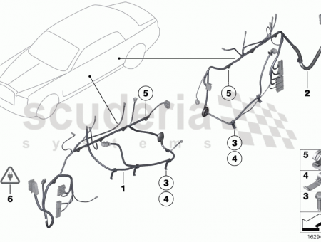 Photo of Door wiring harness rear 61 12…