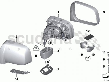 Photo of Outside mirror cover cap primed right 51 16…