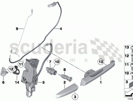 Photo of Bowden cable outer door opener right 51 22…