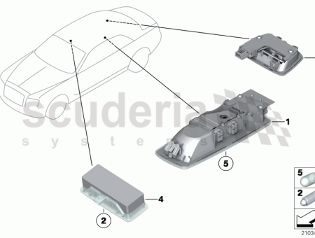 Photo of interior reading light rear right 63 31…